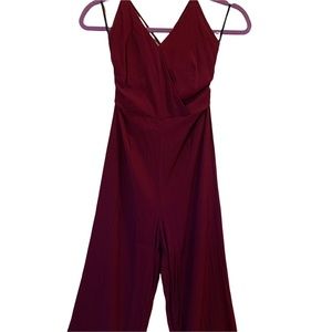 Forever 21 Palazzo Leg Red Jumpsuit Size Medium